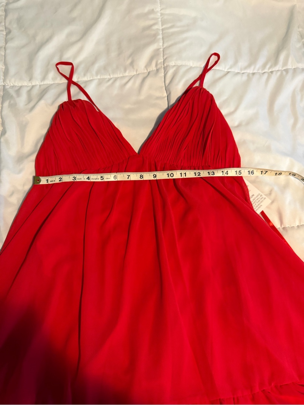 Mac Duggal Red Ruffle-Hem Mini - Picture 8 of 10
